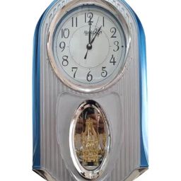 Ajanta Musical Wall Clock (4227 Blue& with Glass, Musical)-image-63