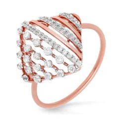 Malabar Gold and Diamonds 18k Rose Gold Diamond Cocktail Ring for Women-picture-1