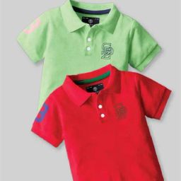 Codez Boys Green & Red Solid Polo T-shirt-image-39