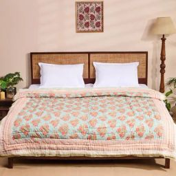 Fabindia Hamza Multicolor Cotton Printed Double Quilt-16
