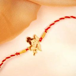 GIVA 925 Sterling Silver Golden Little Ganesha Rakhi-picture-3