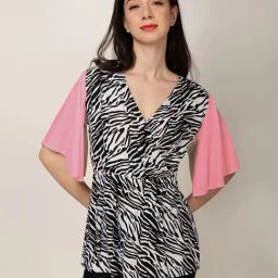 PATRORNA Black & White Printed Top-image-102