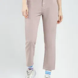 Monte Carlo Pink Cotton Blend Solid Jeans-picture-16