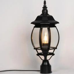 Whispering Homes Black Metal Pumpkin Outdoor Gate Light - Large-image-92