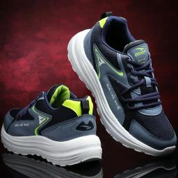 Asian Men's Blue Running Shoes-18