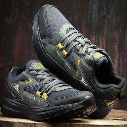 Asian Men's Grey Running Shoes-picture-18