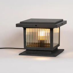 Whispering Homes Black Metal Box Outdoor Gate Deck Light-image-95