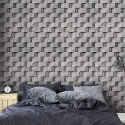 Asian royal Grey Printed Waterproof Wallpaper-image-9