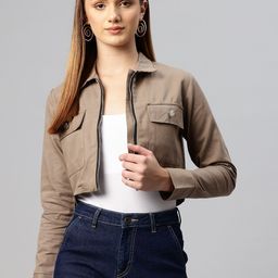 Popnetic Pure Cotton Crop Tailored Jacket-31