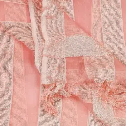 Dupatta Bazaar Peach Striped Dupatta image 5