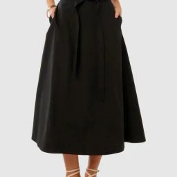 Madeleine Belted Midi Skirt-image-57