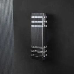 Whispering Homes Black Metal Glass Up and Down Outdoor Wall Light-image-45