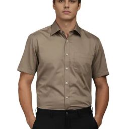 Louis Philippe Brown Cotton Regular Fit Shirt-image-67