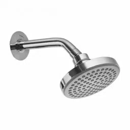 PLUMBER Goal 125 mm Single Flow Overhead Shower 125 mm with Anti-lime Jets, Shower Arm, ITP-5001-26