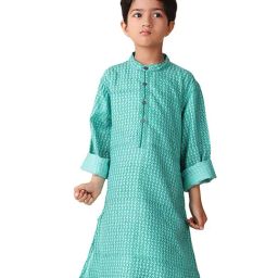 Fabindia Teal Printed 1 Kurta-image-65