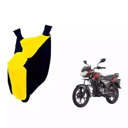 Auto Pearl Waterproof Two Wheeler Cover For Bajaj Discover (Yellow & Blue)-image-84