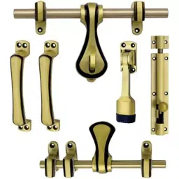 Atom Aluminium Gold Finish Adjustable Latch, MAHARAJA_DOOR_KIT-40