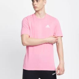 Adidas Pink Regular Fit Sports T-Shirt-image-42