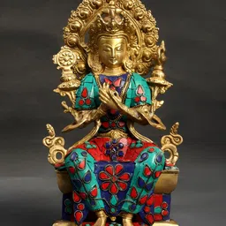 Exotic India Multicoloured Buddha Showpiece-image-8