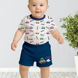 KidBee Unisex Kids Printed T-shirt with Shorts-image-5