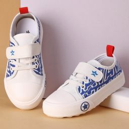 Cute Walk by Babyhug Text Printed Casual Shoes with Velcro Closure - Blue-image-56