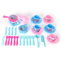 IToys Sweet Home Kitchen Set Cutlery Set With Unicorn Print Set of 33 Pieces - Blue & Pink-4