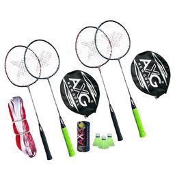 AXG Scratch Resistant A-2000 Racquets set of 4 with Cover, 3 Plastic Shuttle and Net Badminton Kit (Multicolor)-17