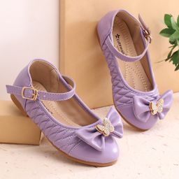 Cute Walk by Babyhug Ballerina with Buckle Closure  & Bow Applique-  Purple-image-8