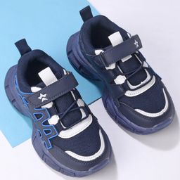 Cute Walk by Babyhug Sneakers Shoes with Velcro Closure & Alphabet Patch- Blue-picture-16
