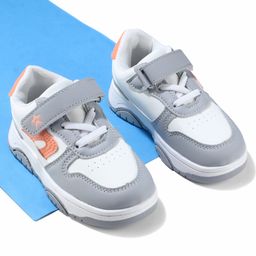 Cute Walk by Babyhug Velcro Closure Sneakers - Grey-image-54