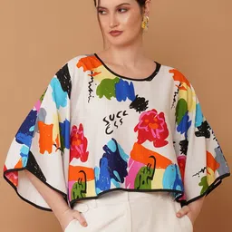 Moda Rapido Women Cape Sleeves Cape Top-picture-51