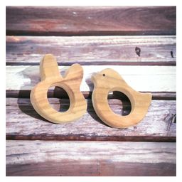 neemtoys Gum Strengthening Neem Wooden Teethers of Shapes - Bunny & Dove , image 4