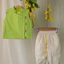 MIRALI Boys Angrakha Pure Cotton Kurta with Dhoti Pants-image-7
