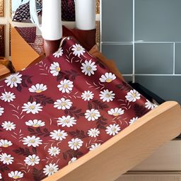 Aura Red Set of 1 Water Resistant Shelf Liner Organisers-18