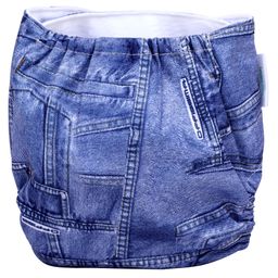 1st Step Adjustable Reusable Diaper With Diaper Liner Solid - Blue image 5