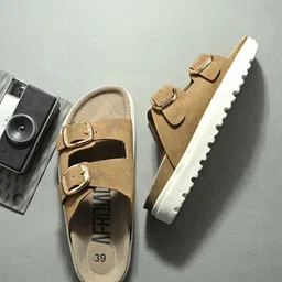 AfroJack Women Open Toe Flats with Buckles-image-29