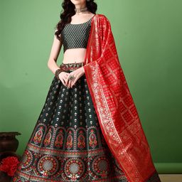 LADY SHOPI Ready to Wear Lehenga & Unstitched Blouse With Dupatta-image-33
