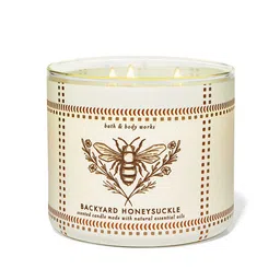 Bath & Body Works Backyard Honeysuckle Scented 3-Wick Candle - 411g-image-12