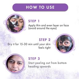 WOW SKIN SCIENCE Set of 2 Activated Charcoal Peel-Off Face Mask - 100 ml each image 3