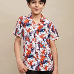 Kidsville Spiderman Printed Shirt For Boys-image-56
