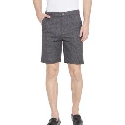 Hypernation Grey Checks Cotton Shorts-picture-41