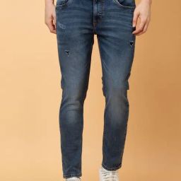 Being Human Navy Regular Fit Distressed Jeans-image-50