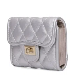 Inc.5 Silver PU Textured Wallet image 1