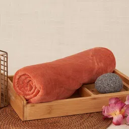 Black gold Premium 4 Pcs Orange-Colored 400 GSM Microfiber Quick Dry Bath Towels-17