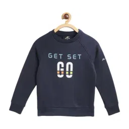 Alcis Kids Navy & White Cotton Printed Sweatshirt-20