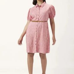 Honey by Pantaloons Pink Printed Shirt Dress-image-17
