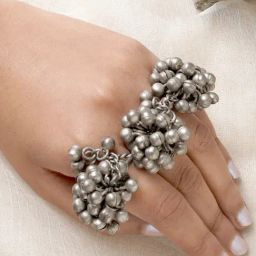 Teejh Ethnic Chasmum Ghungroo Silver Oxidized Ghungroo Rings for Women-image-66