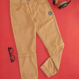 Pantaloons Junior Beige Cotton Regular Fit Trousers-picture-44