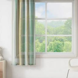 Ddecor Live Beautiful Turquoise Polyester 5 ft Window Curtain-30