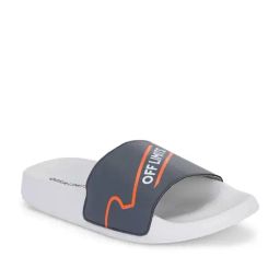 OFF LIMITS Men's REST DAY Dark Grey, Off White & Orange Slides image 3